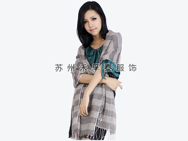 新款人棉条纹围巾厂家订做批发
